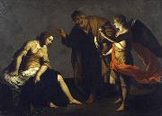 Alessandro Turchi Saint Agatha Attended by Saint Peter and an Angel in Prison Spain oil painting artist